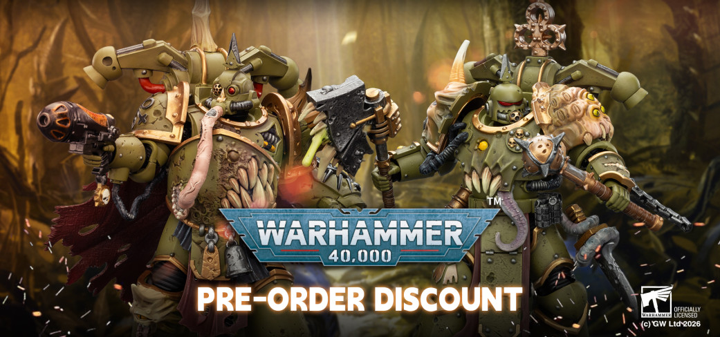 Warhammer Pre-order 30% off and US$ 100 off over US$ 1000