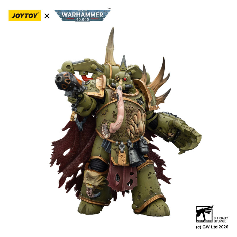 Death Guard Plague Marine Champion with Plasma Pistol and Power Fist