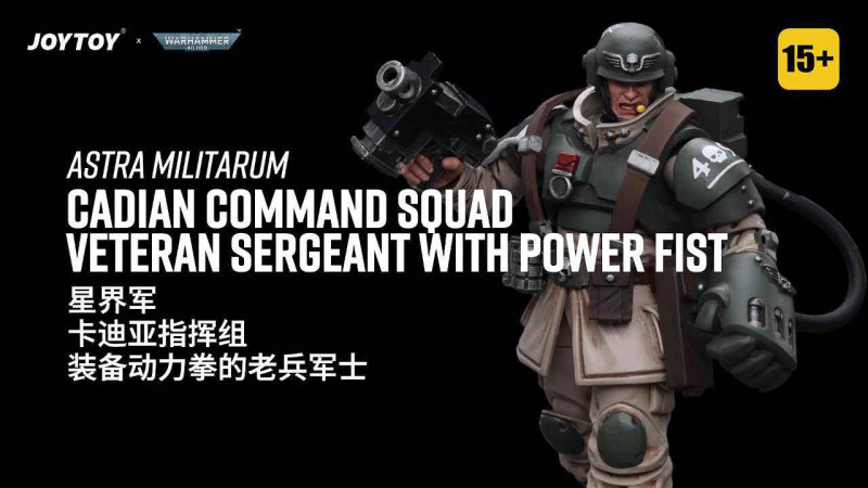 Astra Militarum Cadian Command Squad Veteran with Power Fist