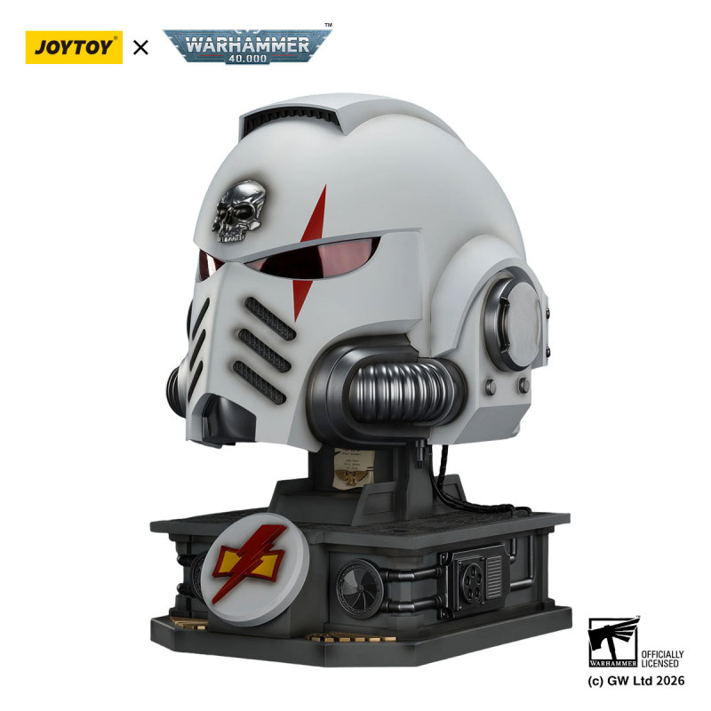 White Scars MkX Helmet & Display Stand