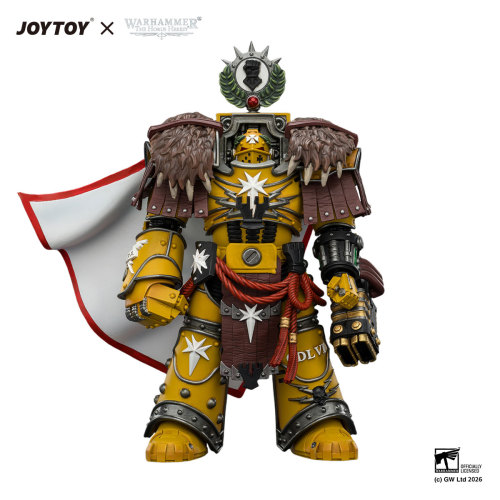 Imperial Fists Lord Castellan Evander Garrius, The Tyrant of Cthonia with the Subiugator and Incineratus
