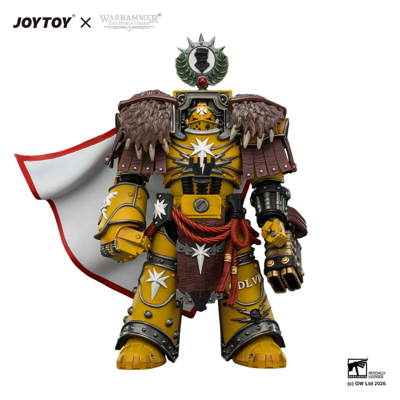 Imperial Fists Lord Castellan Evander Garrius, The Tyrant of Cthonia with the Subiugator and Incineratus